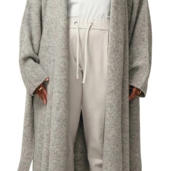 NWT LITA BY CIARA Love Language Oversize Ribbed Merino Wool Blend Wrap Coat-XL - Picture 2 of 12